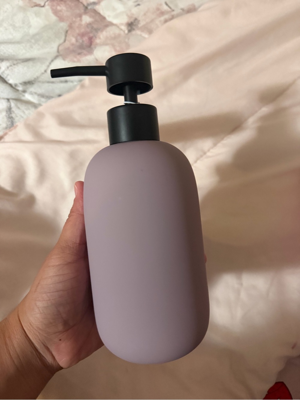 Mainstays Matte Lilac Hand & Body Soap Dispenser with Black Pump